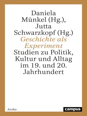cover image of Geschichte als Experiment